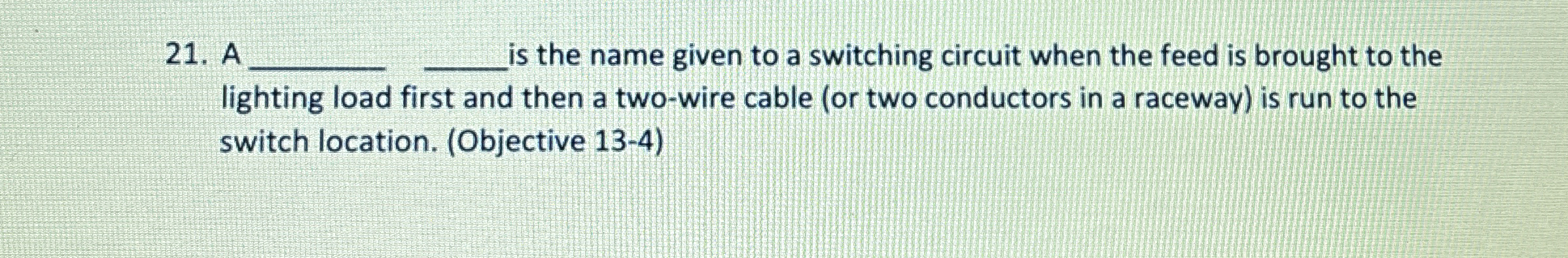 s the name given to a switching circuit when the