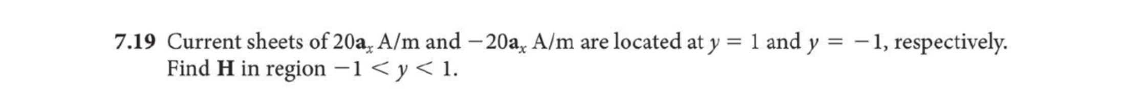 7 . 1 9 Current sheets of 2 0 a x A m and - 2 0 a