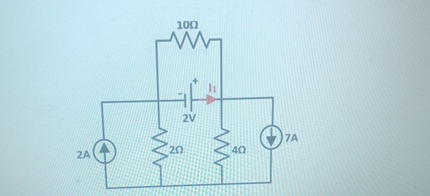 verilen devredeki akimi bulun . 4 ohm direncinde