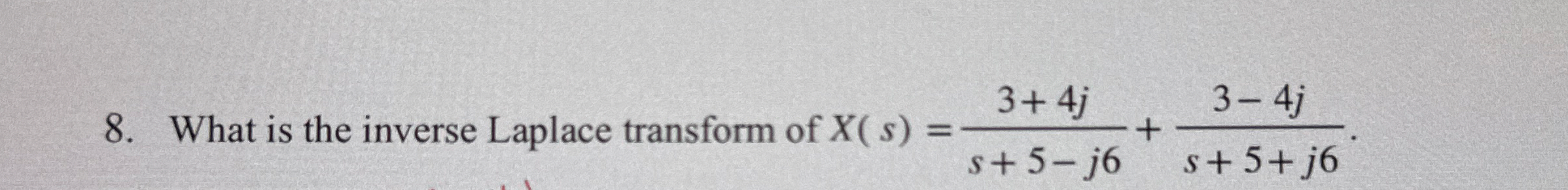 What is the inverse Laplace transform of x ( s )