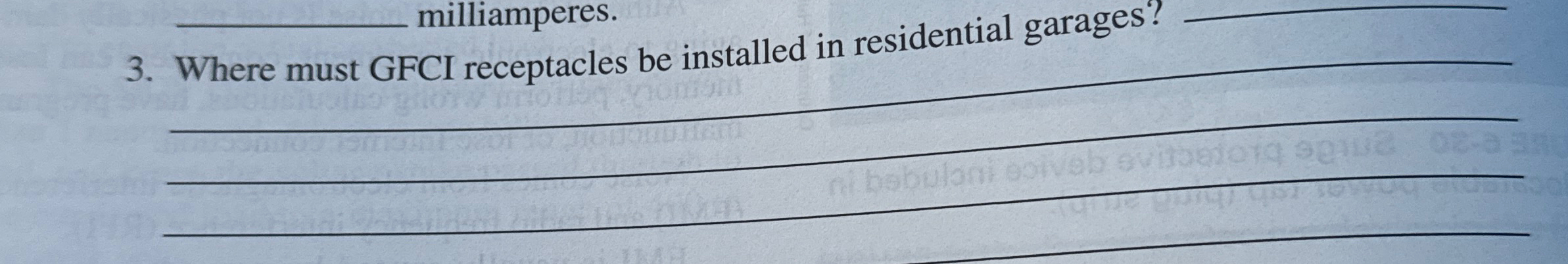 Where must GFCI receptacles be installed in