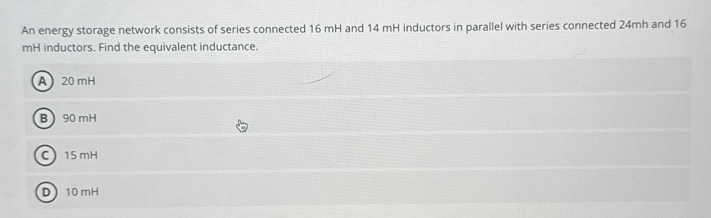 An energy storage network consists of series