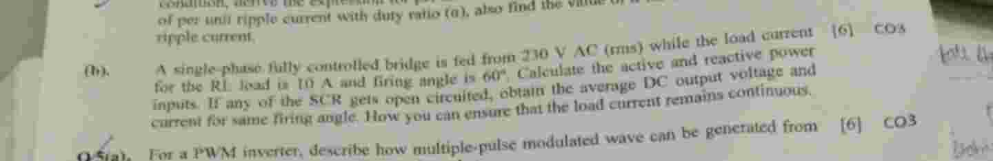 of per unit ripple suremt with dufy ratio ( a ) ,