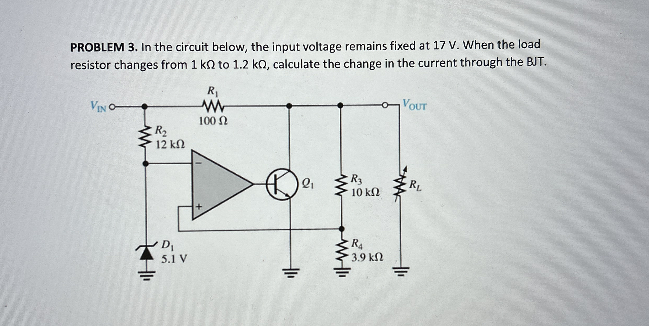 PROBLEM 3 . In the circuit below, the input