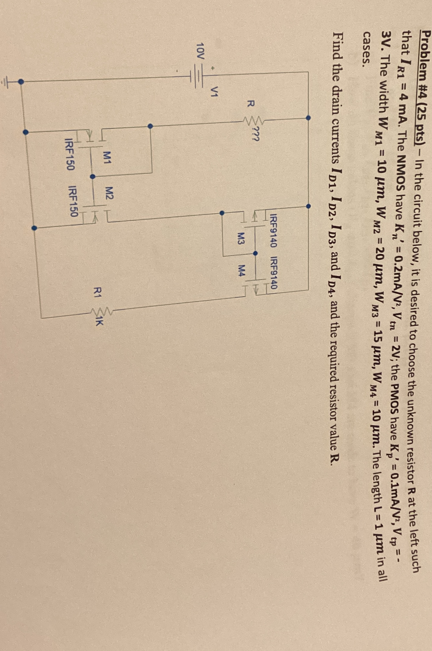 Problem # 4 ( 2 5 pts ) - In the circuit below,
