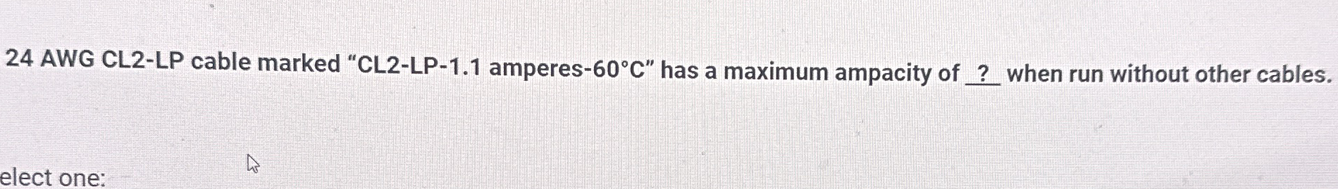 2 4 AWG CL 2 - LP cable marked " CL 2 - LP - 1 .