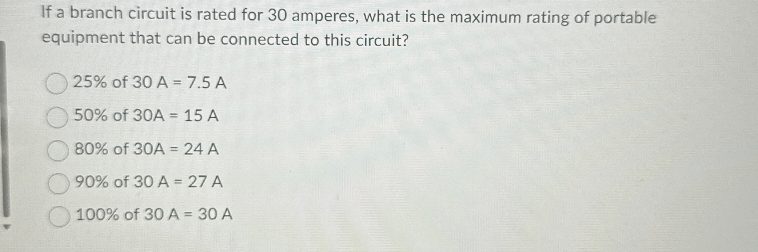 If a branch circuit is rated for 3 0 amperes,