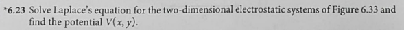 * 6 . 2 3 Solve Laplace's equation for the two -
