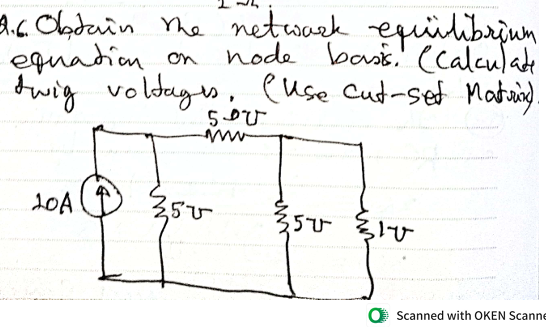 Q . 6 . Obtain the netwask equiribrium equation