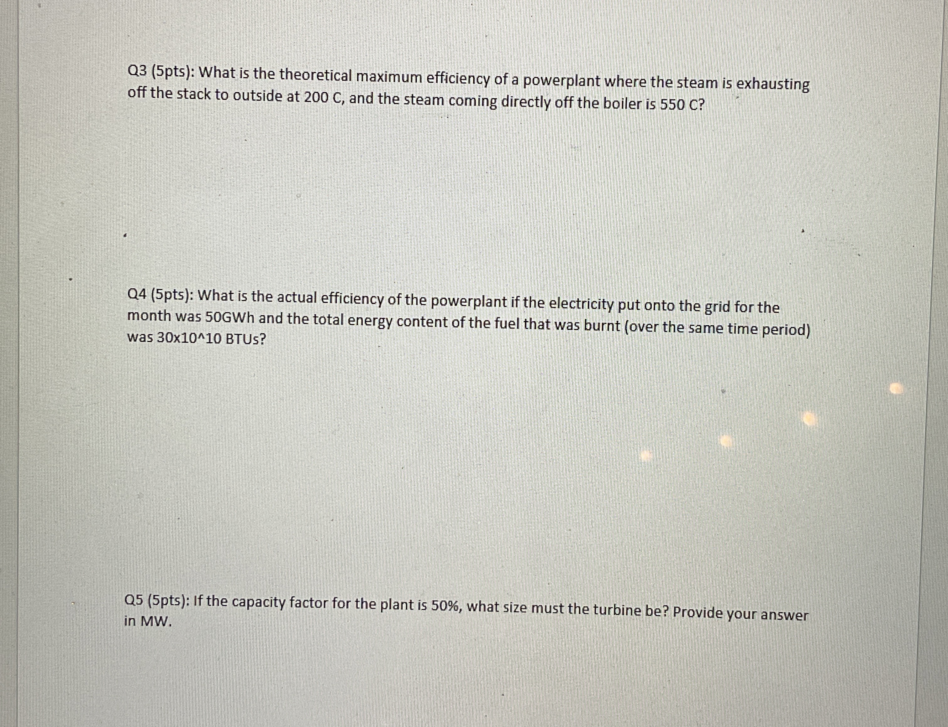 Q 3 ( 5 pts ) : What is the theoretical maximum