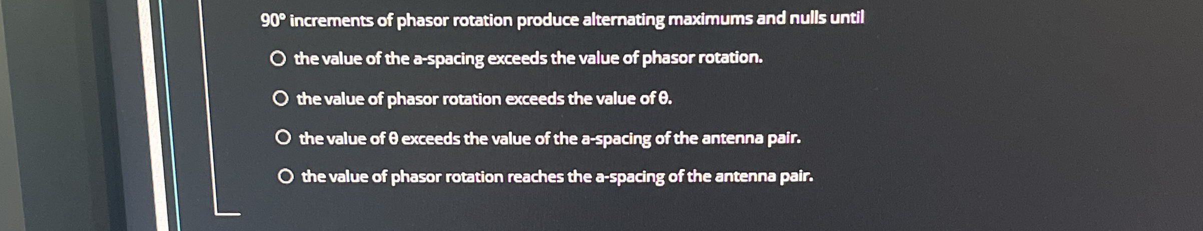 9 0 increments of phasor rotation produce