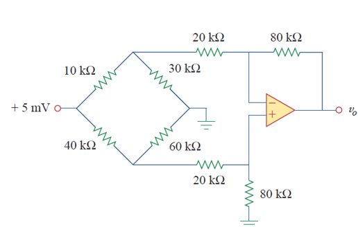 Calculate the gain V 0 by hand