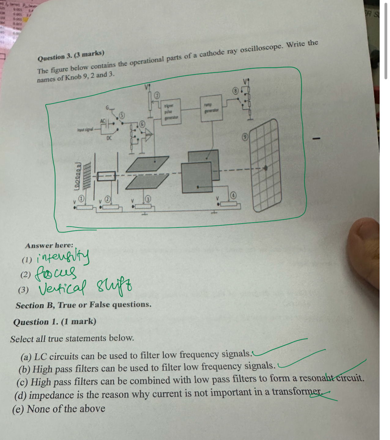 Question 3 . ( 3 marks ) The figure below