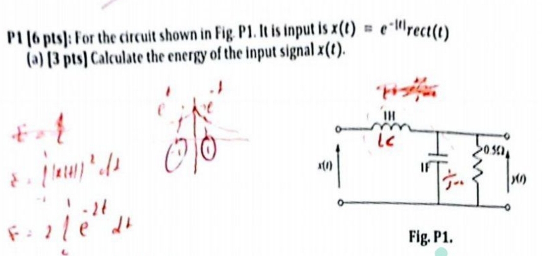 P 1 6 p t s | : | | For the dircuit shown in Fig.