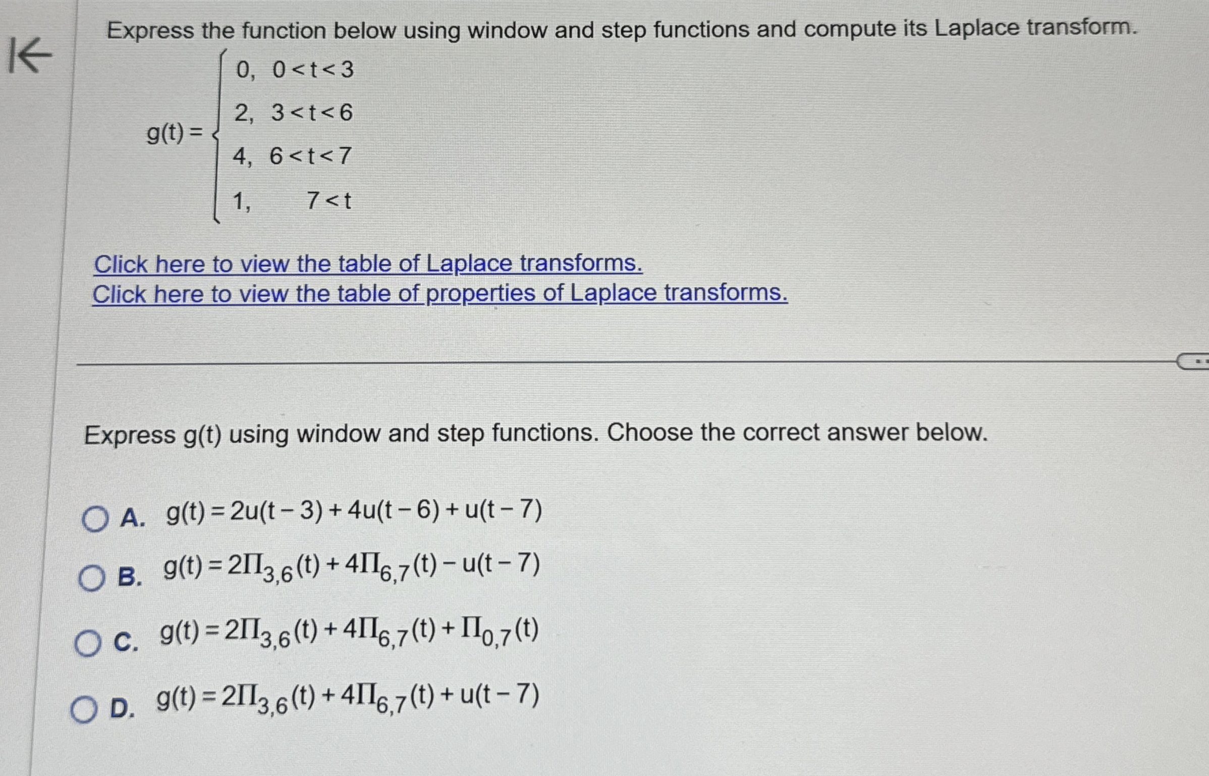 Express the function below using window and step