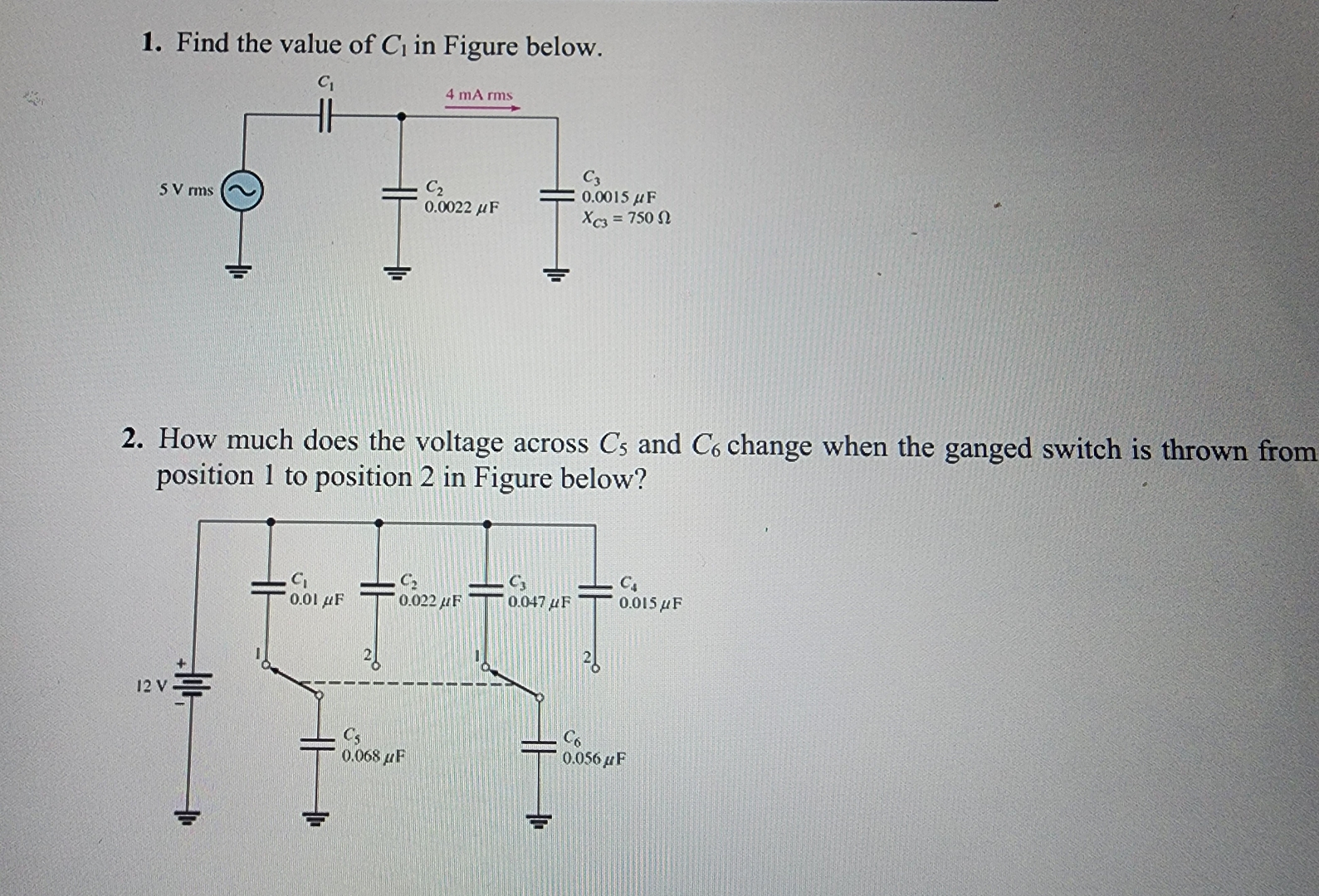 Find the value of C 1 in Figure below. How much