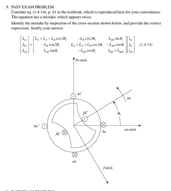 9 . PAST EXAM PROBLEM Consider eq . ( 1 . 4 - 1 4