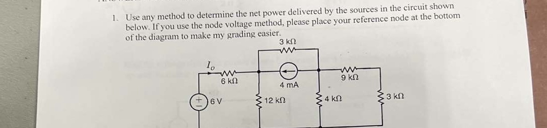 Use any method to determine the net power