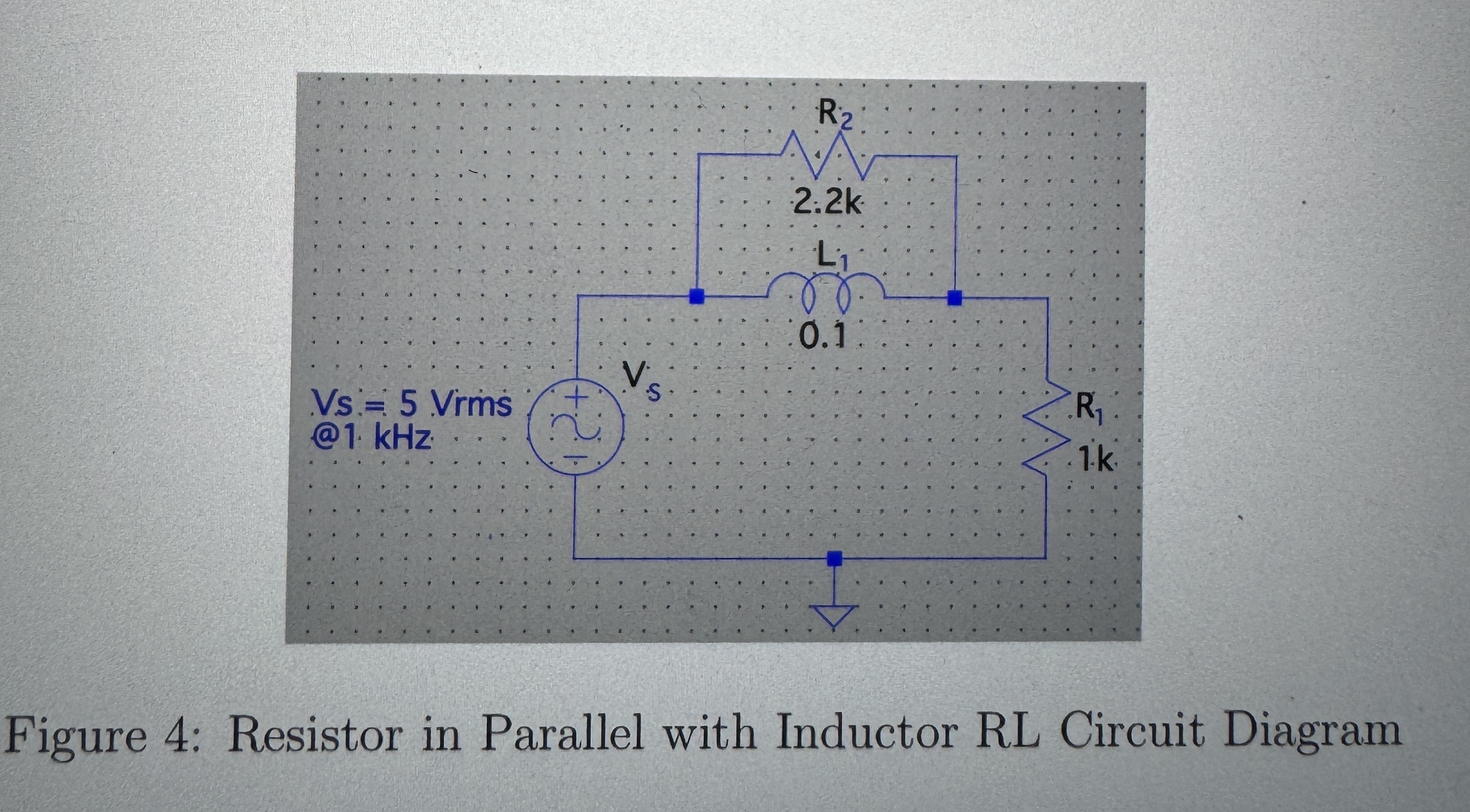 Figure 4 : Resistor in Parallel with Inductor RL