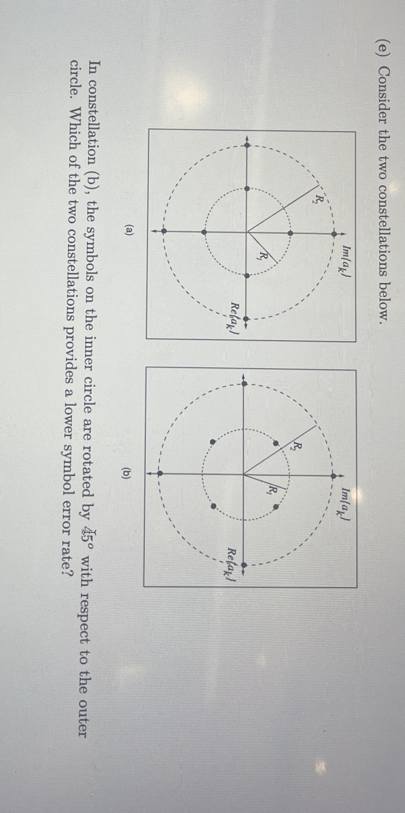 ( e ) Consider the two constellations below. In