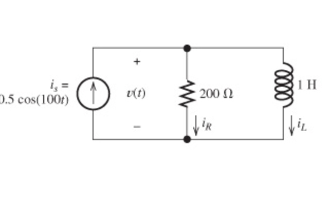 Find the phasor for the voltage.Find the phasor