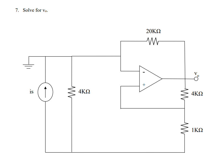 Solve for V _ ( o ) . Use KCL ' s only and label