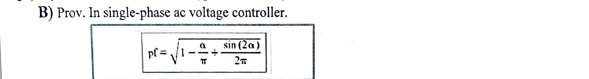 B ) Prov. In single - phase ac voltage controller.