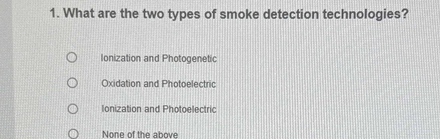 What are the two types of smoke detection