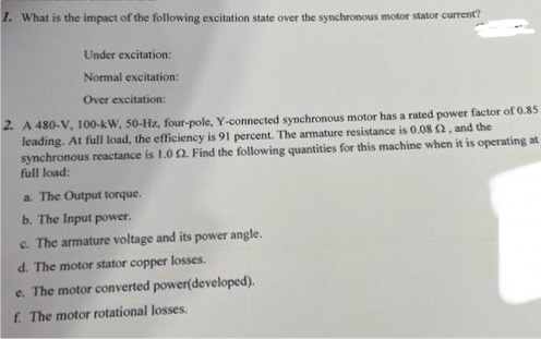 What is the impact of the following excitation
