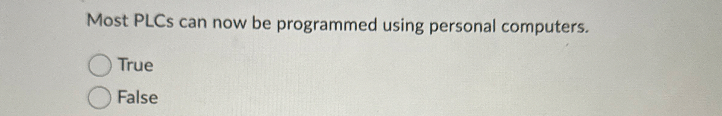 Most PLCs can now be programmed using personal