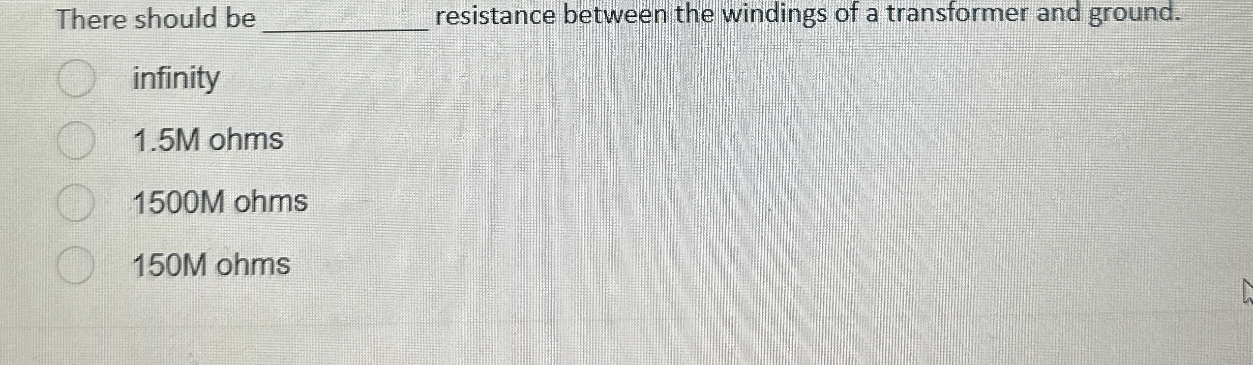 There should be q , resistance between the