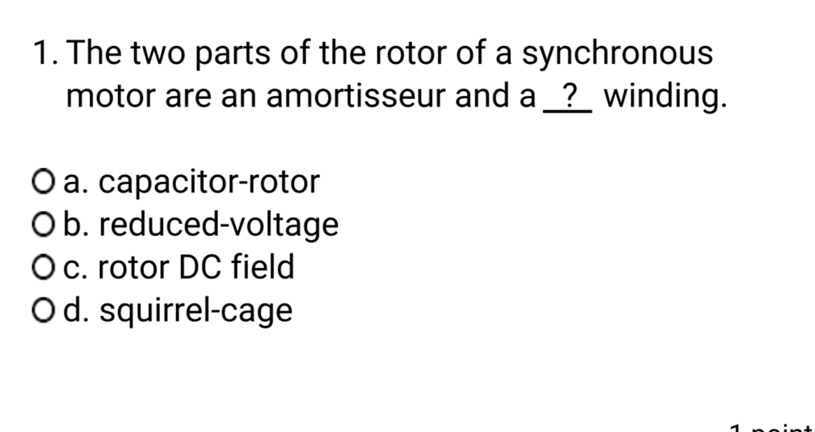 The two parts of the rotor of a synchronous motor