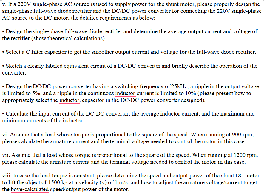 v . If a 2 2 0 V single - phase AC source is used