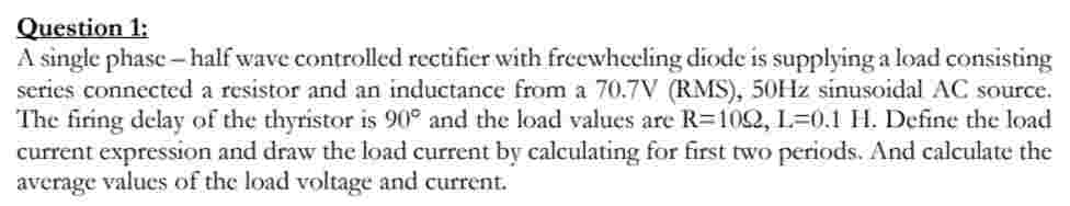 can you solve this power electronic question