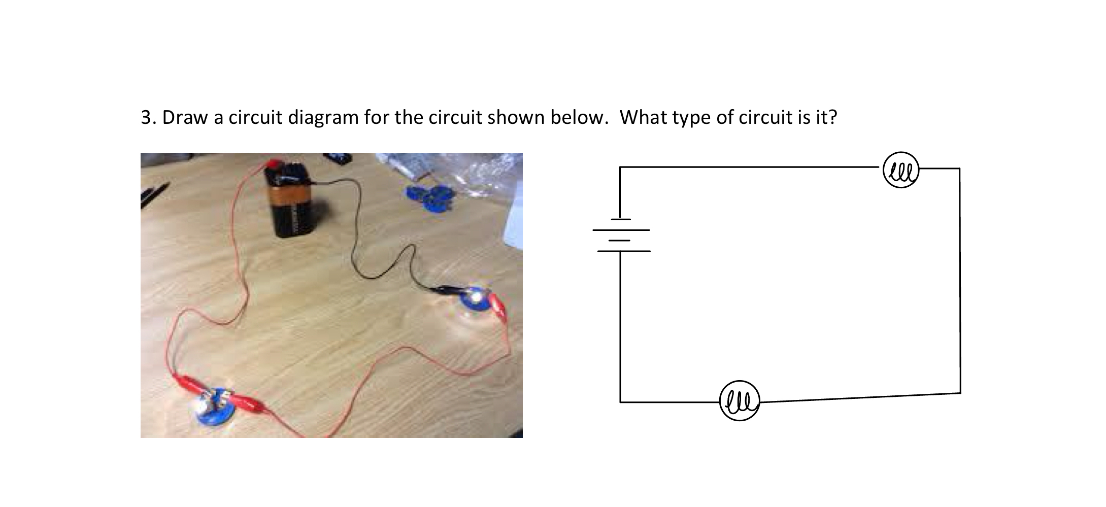 Draw a circuit diagram for the circuit shown