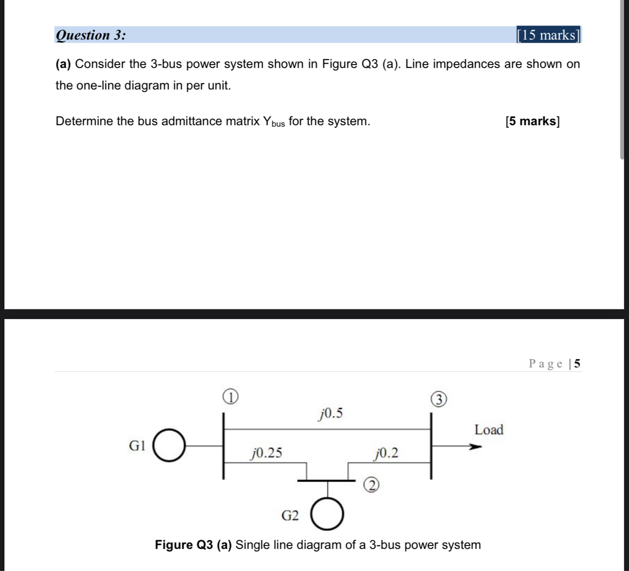 Question 3 : [ 1 5 marks ] ( a ) Consider the 3 -