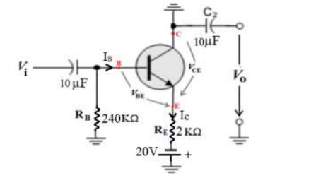 Perform DC analysis of the transistor circuit