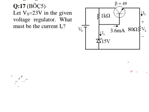 Q: 1 7 ( B 5 ) Let V S = 2 3 V in the given