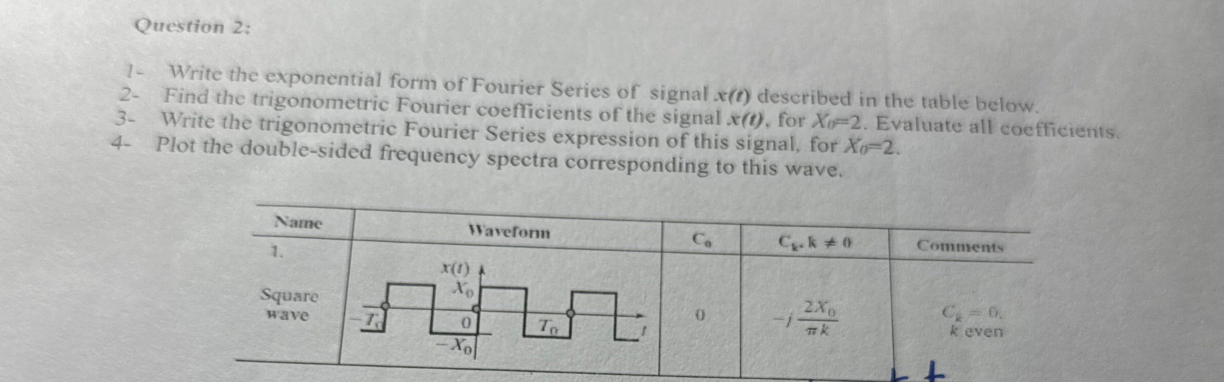 Question 2 : 1 - Write the exponential form of