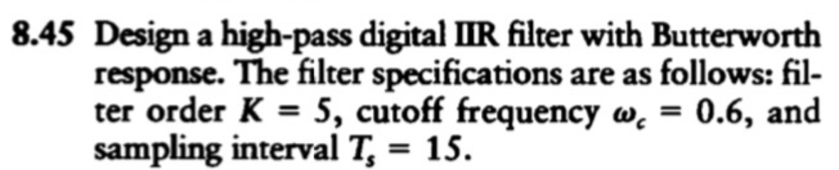 SHOW ALL STEPS IN MATLAB. DO THIS PROBLEM IN