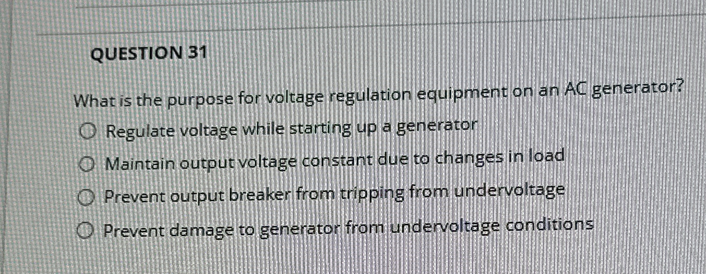 QUESTION 3 1 What is the purpose for voltage