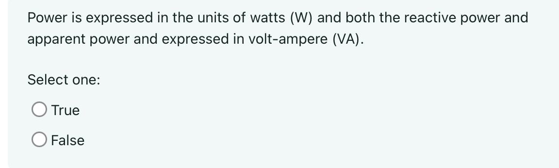 Power is expressed in the units of watts ( W )