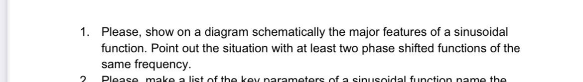 Please, show on a diagram schematically the major