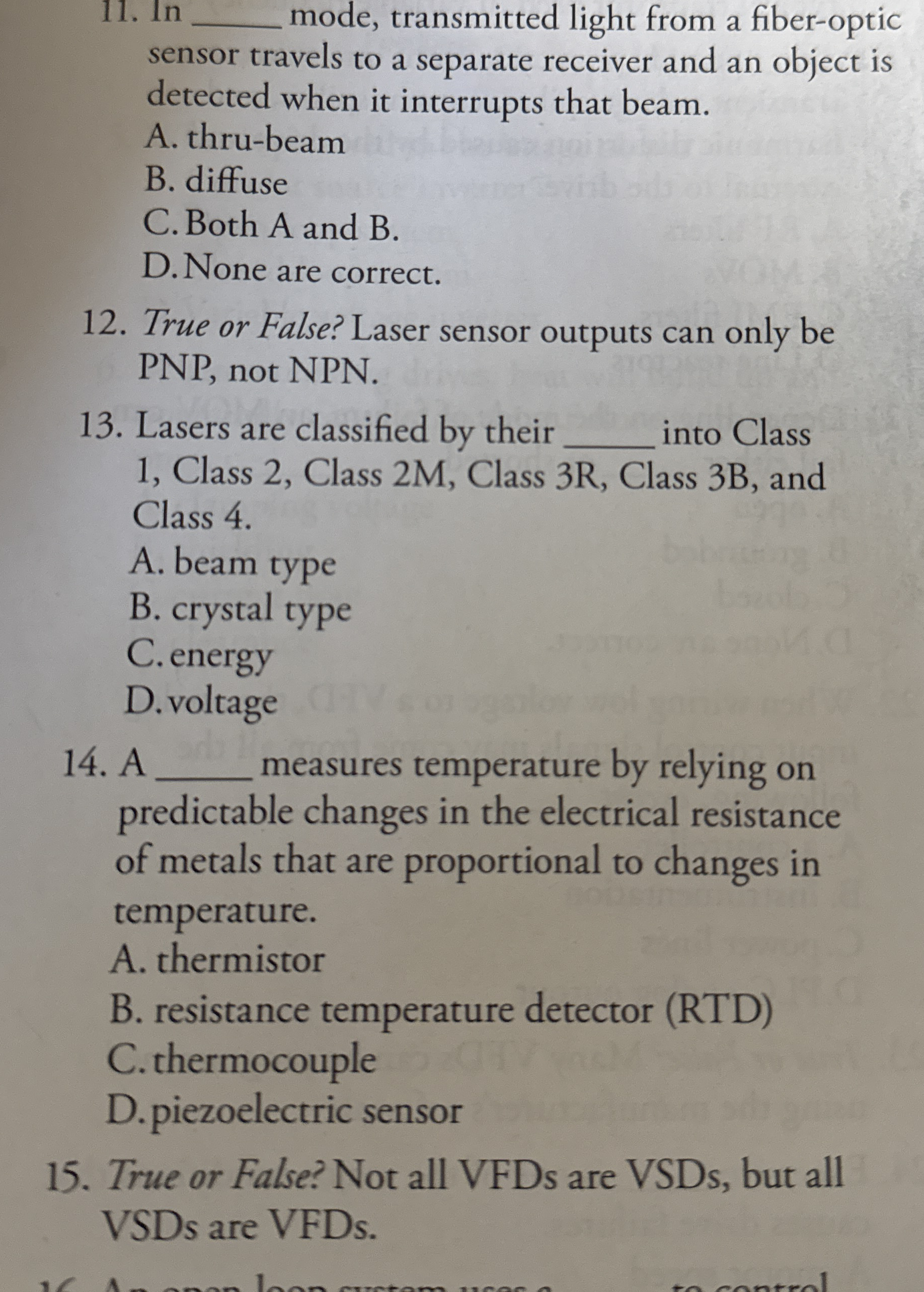 In mode, transmitted light from a fiber - optic
