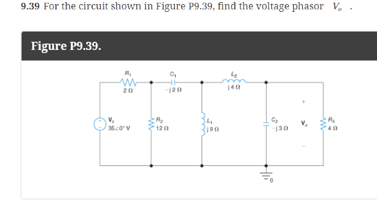 9 . 3 9 For the circuit shown in Figure P 9 . 3 9