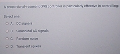 A proportional - resonant ( PR ) controller is