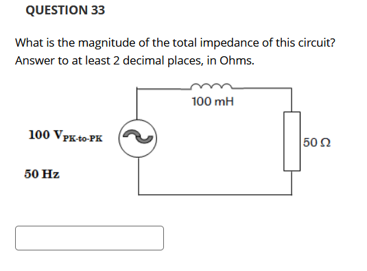 QUESTION 3 3 What is the magnitude of the total