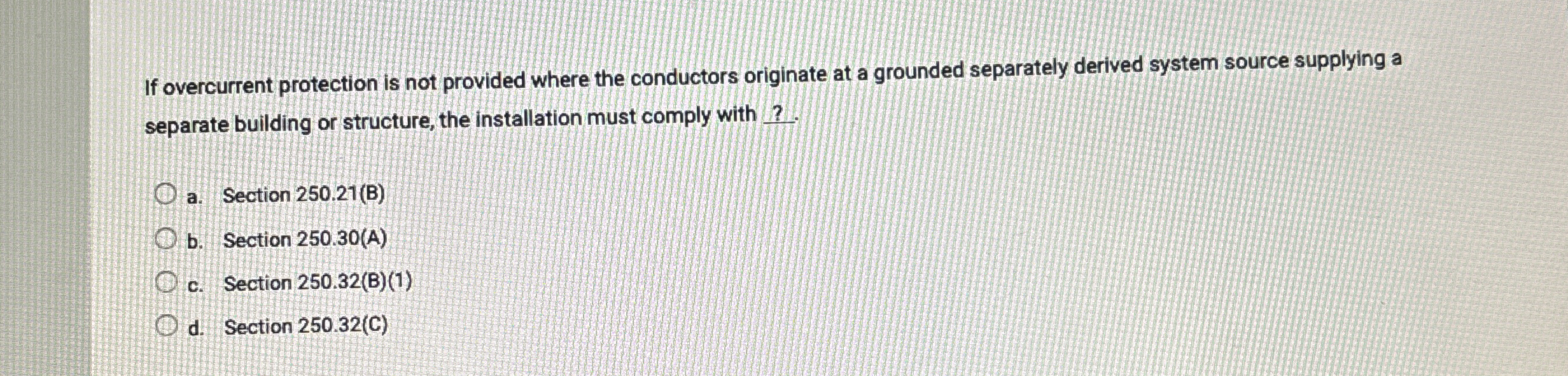 If overcurrent protection is not provided where