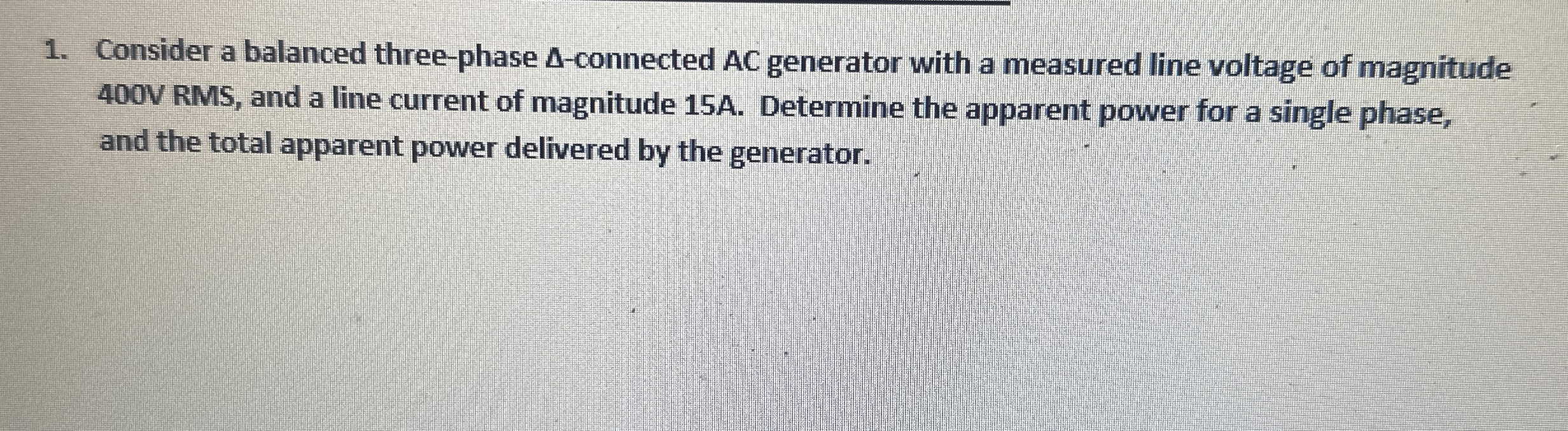 Consider a balanced three - phase ? ? ? ? -