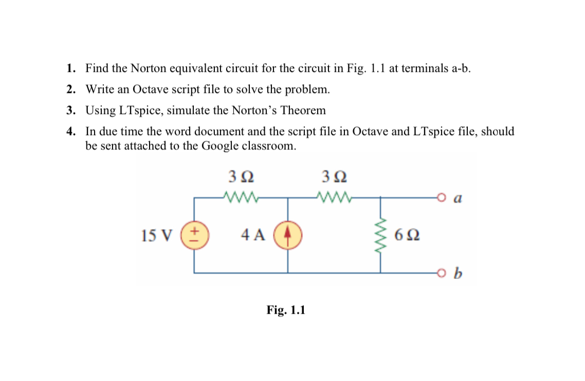 Find the Norton equivalent circuit for the